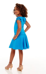 3 of 4 Rachel Allan Perfect Angels 10095 Childrens Dress Ocean-Blue