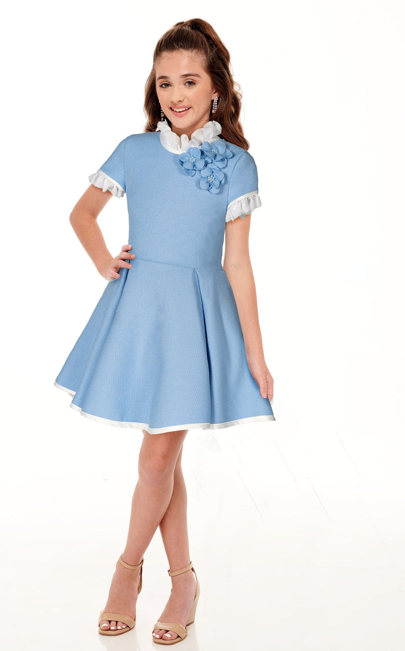 Rachel Allan Perfect Angels 10100 Childrens Dress Blue-White