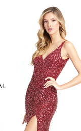 9 of 16 Mac Duggal 1068D Dress Chili-Pepper