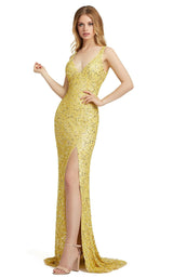 4 of 10 Mac Duggal 1068M Dress Lemon