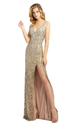 9 of 10 Mac Duggal 1068M Dress Shimmering-Gold
