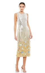 1 of 3 Mac Duggal 10691 Dress Silver-Multi