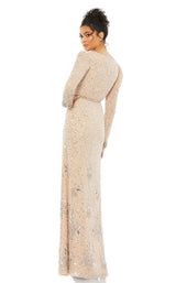 Mac Duggal 10769 Dress Nude-Silver