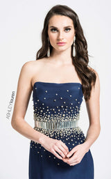 5 of 6 Ashley Lauren 1078 Dress Navy