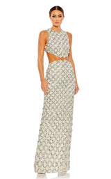 1 of 3 Mac Duggal 10909 Dress Nude-Silver