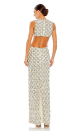 2 of 3 Mac Duggal 10909 Dress Nude-Silver