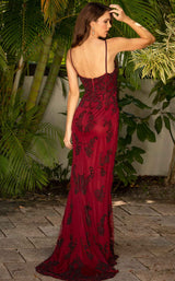 2 of 2 Primavera Couture 11046 Dress Burgundy