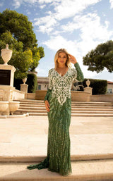 2 of 4 Primavera Couture 11051 Dress Sage-Green