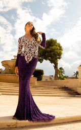 1 of 4 Primavera Couture 11051 Dress Purple