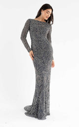 2 of 4 Primavera Couture 11054 Dress Pewter