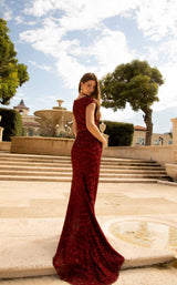 3 of 5 Primavera Couture 11055 Dress Burgundy