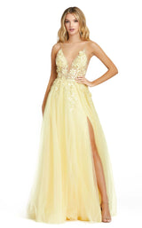 1 of 3 Mac Duggal 11125 Dress Lemon