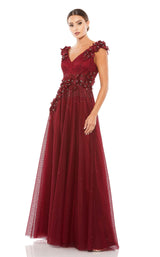 1 of 3 Mac Duggal 11152 Burgundy