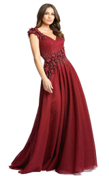 1 of 3 Mac Duggal 11152D Dress Burgundy