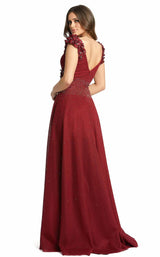 2 of 3 Mac Duggal 11152D Dress Burgundy