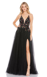 1 of 3 Mac Duggal 11193D Dress Black-Multi