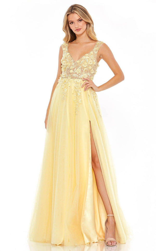 Mac Duggal 11201 Dress Yellow