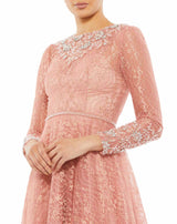 3 of 6 Mac Duggal 11235 Dress Apricot