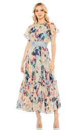 1 of 3 Mac Duggal 11400 Dress Blue-Multi