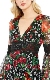 2 of 3 Mac Duggal 11402 Dress Black-Multi