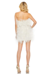 9 of 9 Mac Duggal 11436 Dress White