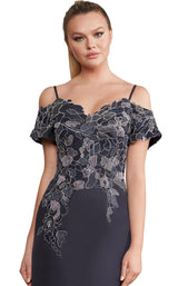 5 of 6 Daymor 1160 Dress Navy-Silver