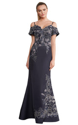 2 of 6 Daymor 1160 Dress Navy-Silver