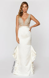 1 of 3 Ashley Lauren 1160 Dress Ivory