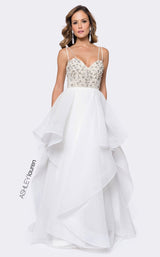 1 of 4 Ashley Lauren 1170 Dress White