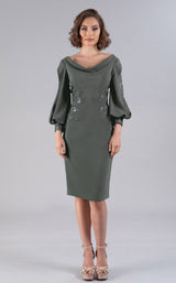 Gia Franco 12055 Dress Charcoal