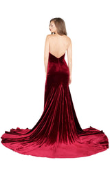 2 of 4 Mac Duggal 12079R Burgundy