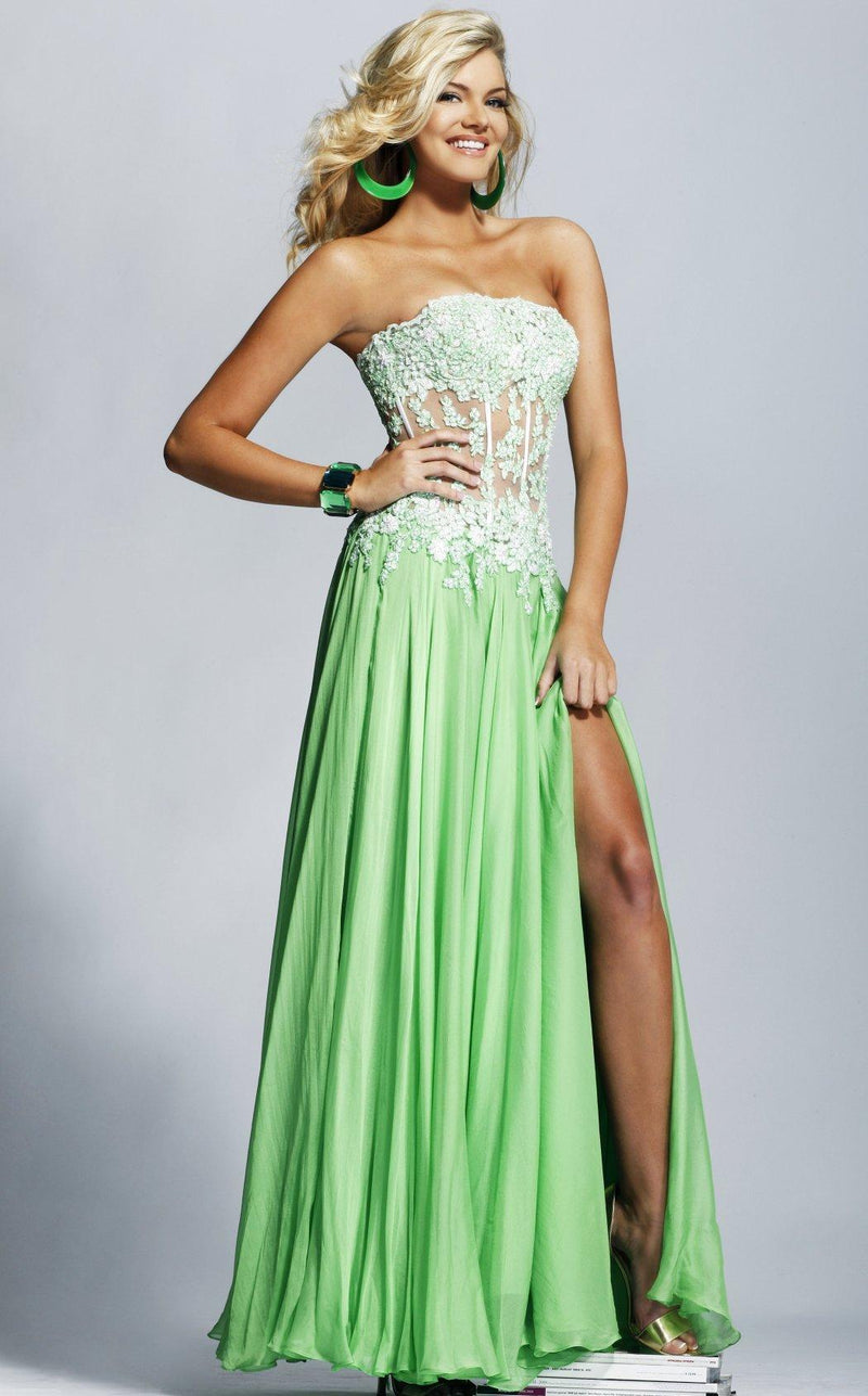 Sherri Hill 1003 White/Green