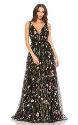 1 of 3 Mac Duggal 12282 Dress Black-Multi