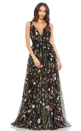 1 of 3 Mac Duggal 12282M Dress Black-Multi
