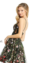 4 of 5 Mac Duggal 12345N Dress Black-Multi