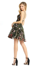 2 of 5 Mac Duggal 12345N Dress Black-Multi