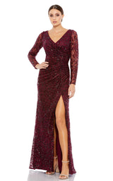 1 of 3 Mac Duggal 12412D Dress Garnet