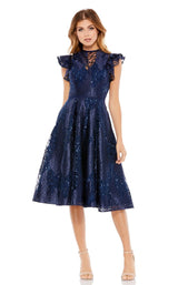 1 of 3 Mac Duggal 12467 Dress Navy