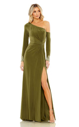 1 of 2 Mac Duggal 12489 Dress Olive