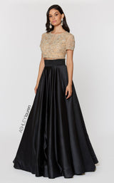 1 of 8 Ashley Lauren 1251 Dress Black