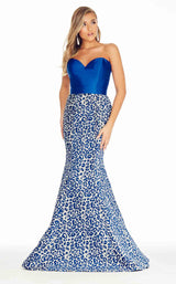 1 of 3 Ashley Lauren 1267 Dress Royal