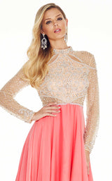 3 of 3 Ashley Lauren 1276 Dress Coral-Two-Tone