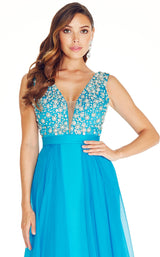 3 of 3 Ashley Lauren 1277 Dress Turquoise