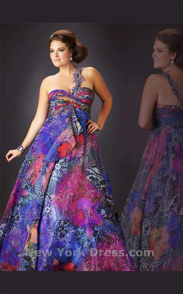 Mac Duggal 42508F Purple Multi