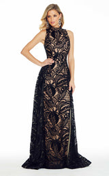 1 of 8 Ashley Lauren 1284 Dress Black