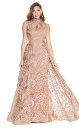 2 of 8 Ashley Lauren 1284 Dress Rose-Gold