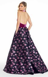 2 of 2 Ashley Lauren 1296 Dress Raspberry-Multi