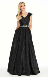 1 of 6 Ashley Lauren 1306 Dress Black