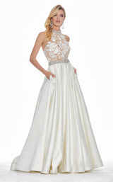 1 of 3 Ashley Lauren 1340 Dress Ivory