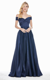 2 of 11 Ashley Lauren 1343 Dress Navy